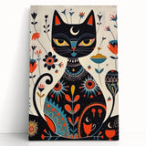 Scandinavian Wall Decor | Mystical Nordic Cat Art Print | Hygge Style