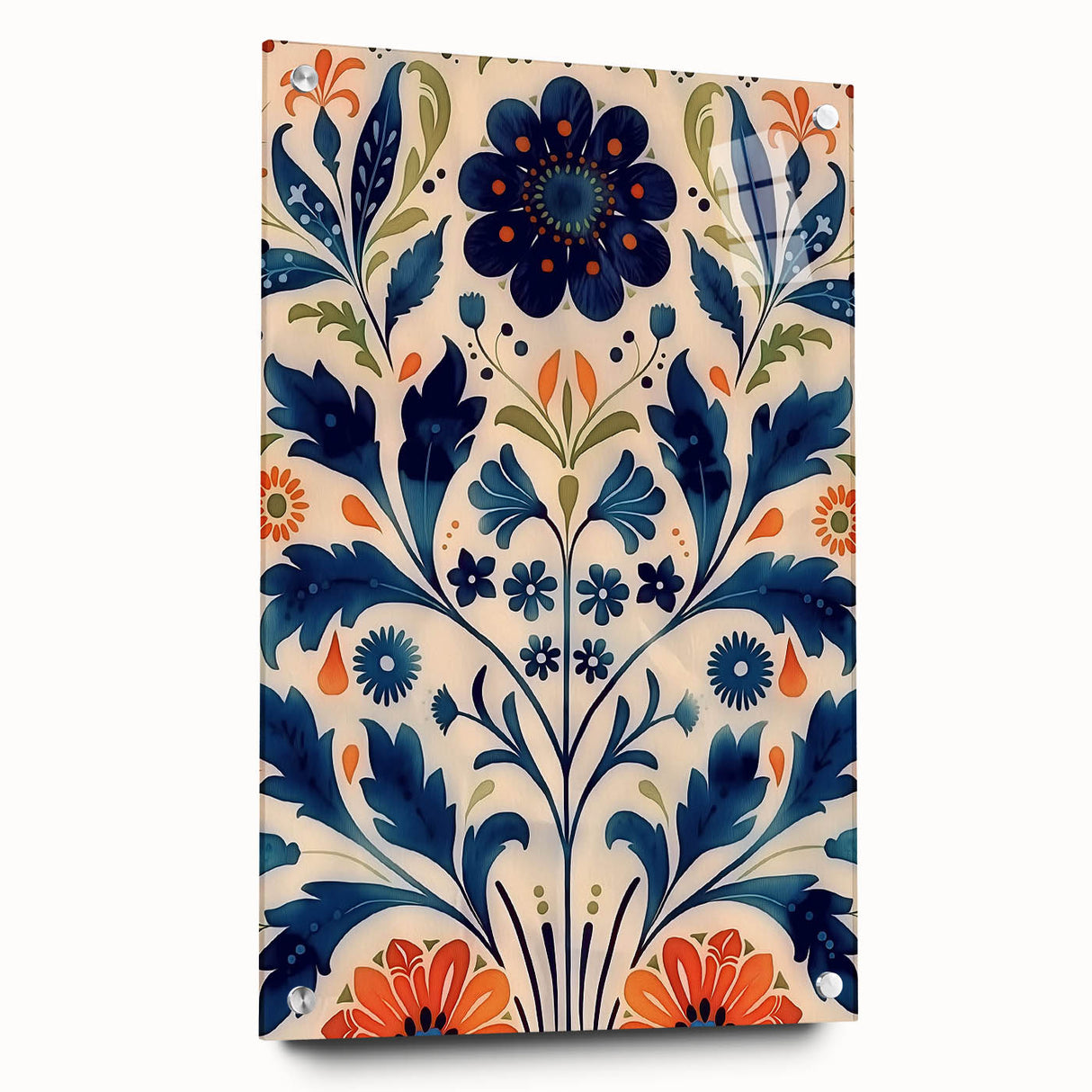Scandinavian Wall Art | Bold Floral Nordic Art Print | Hygge Style