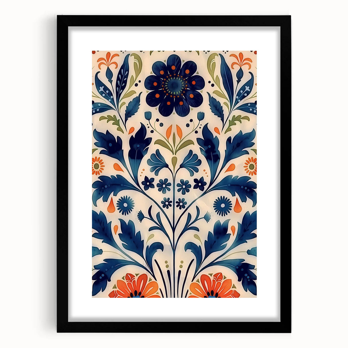 Scandinavian Wall Art | Bold Floral Nordic Art Print | Hygge Style