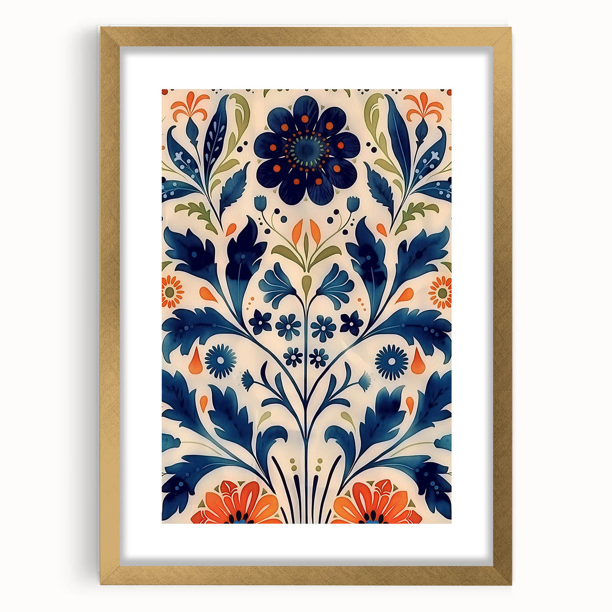 Scandinavian Wall Art | Bold Floral Nordic Art Print | Hygge Style