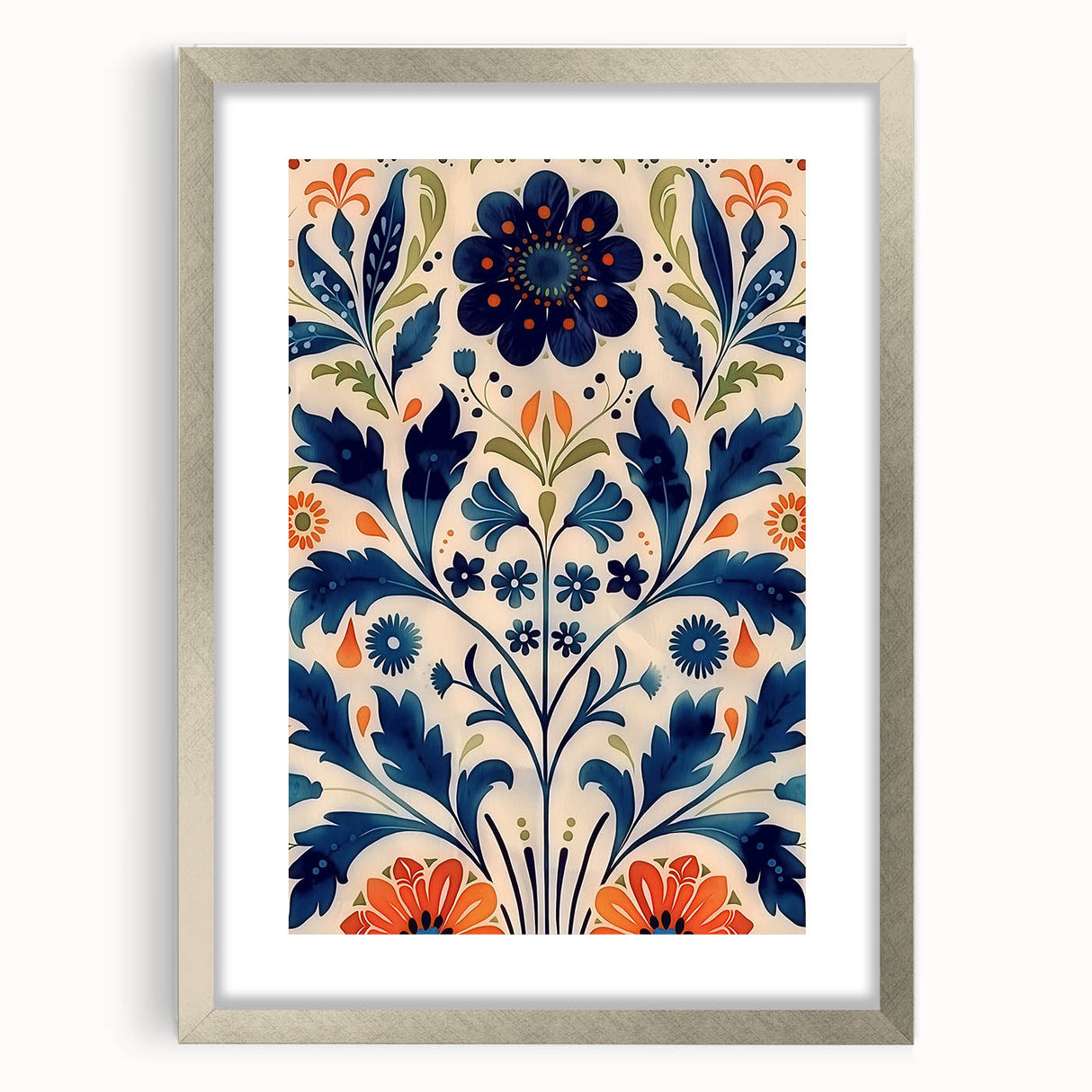 Scandinavian Wall Art | Bold Floral Nordic Art Print | Hygge Style