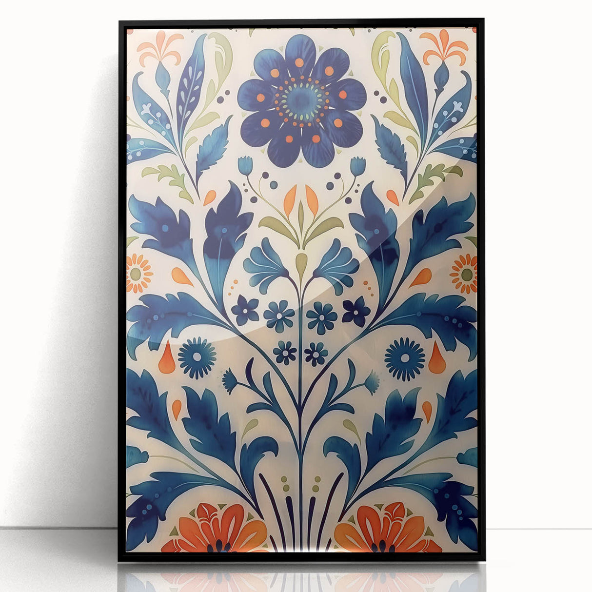 Scandinavian Wall Art | Bold Floral Nordic Art Print | Hygge Style