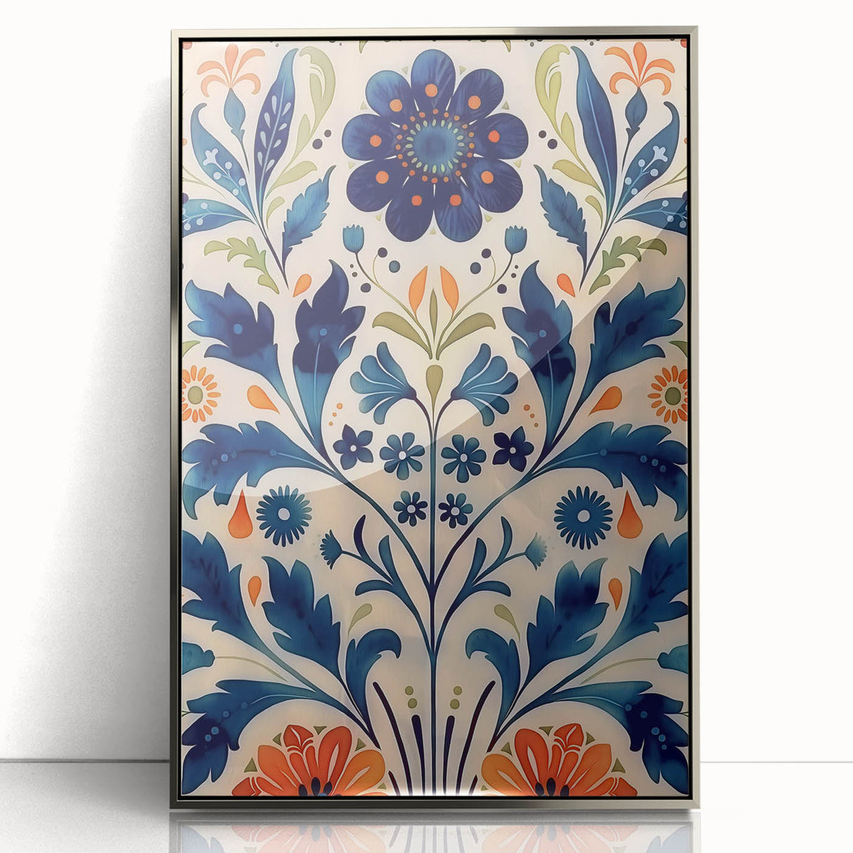 Scandinavian Wall Art | Bold Floral Nordic Art Print | Hygge Style