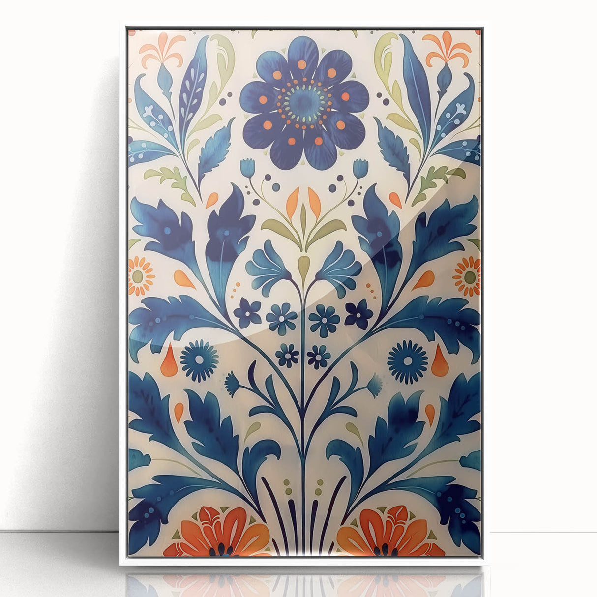 Scandinavian Wall Art | Bold Floral Nordic Art Print | Hygge Style