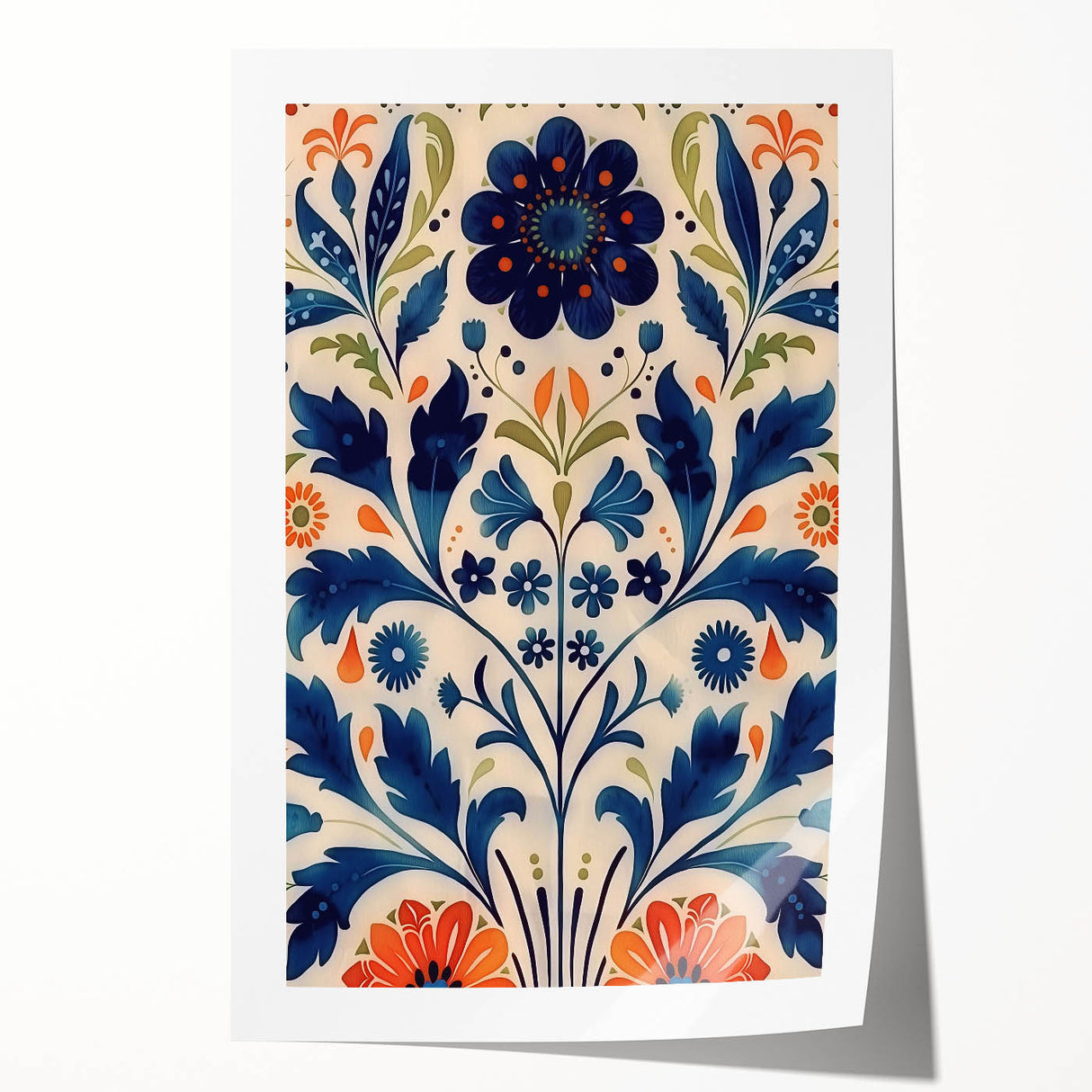 Scandinavian Wall Art | Bold Floral Nordic Art Print | Hygge Style