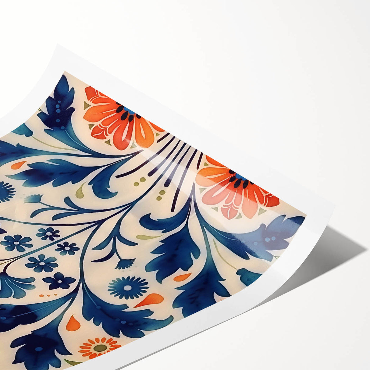 Scandinavian Wall Art | Bold Floral Nordic Art Print | Hygge Style