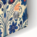 Scandinavian Wall Decor | Elegant Blue Floral Nordic Art Print | Hygge
