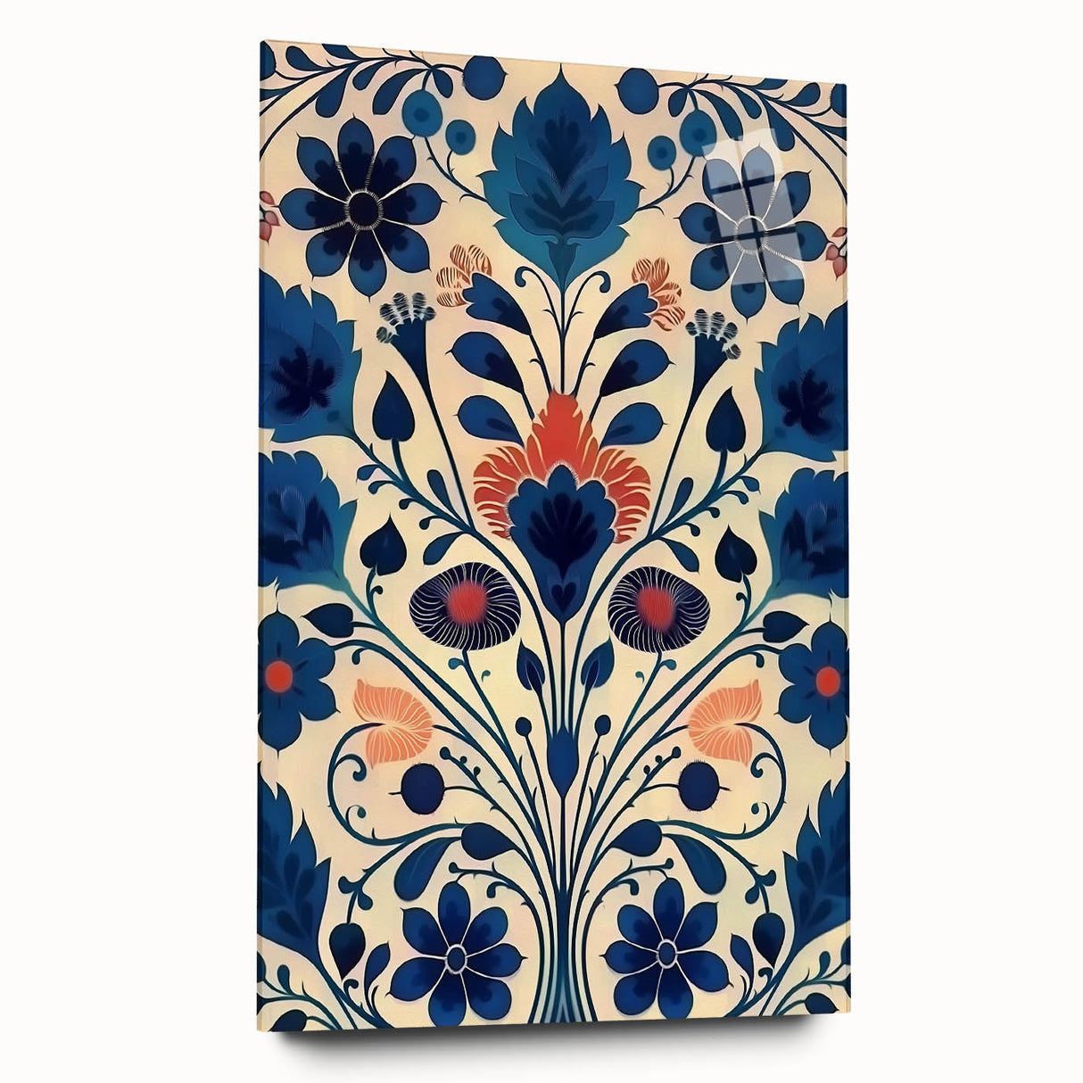 Scandinavian Wall Decor | Elegant Blue Floral Nordic Art Print | Hygge