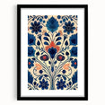 Scandinavian Wall Decor | Elegant Blue Floral Nordic Art Print | Hygge