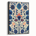 Scandinavian Wall Decor | Elegant Blue Floral Nordic Art Print | Hygge
