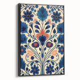 Scandinavian Wall Decor | Elegant Blue Floral Nordic Art Print | Hygge