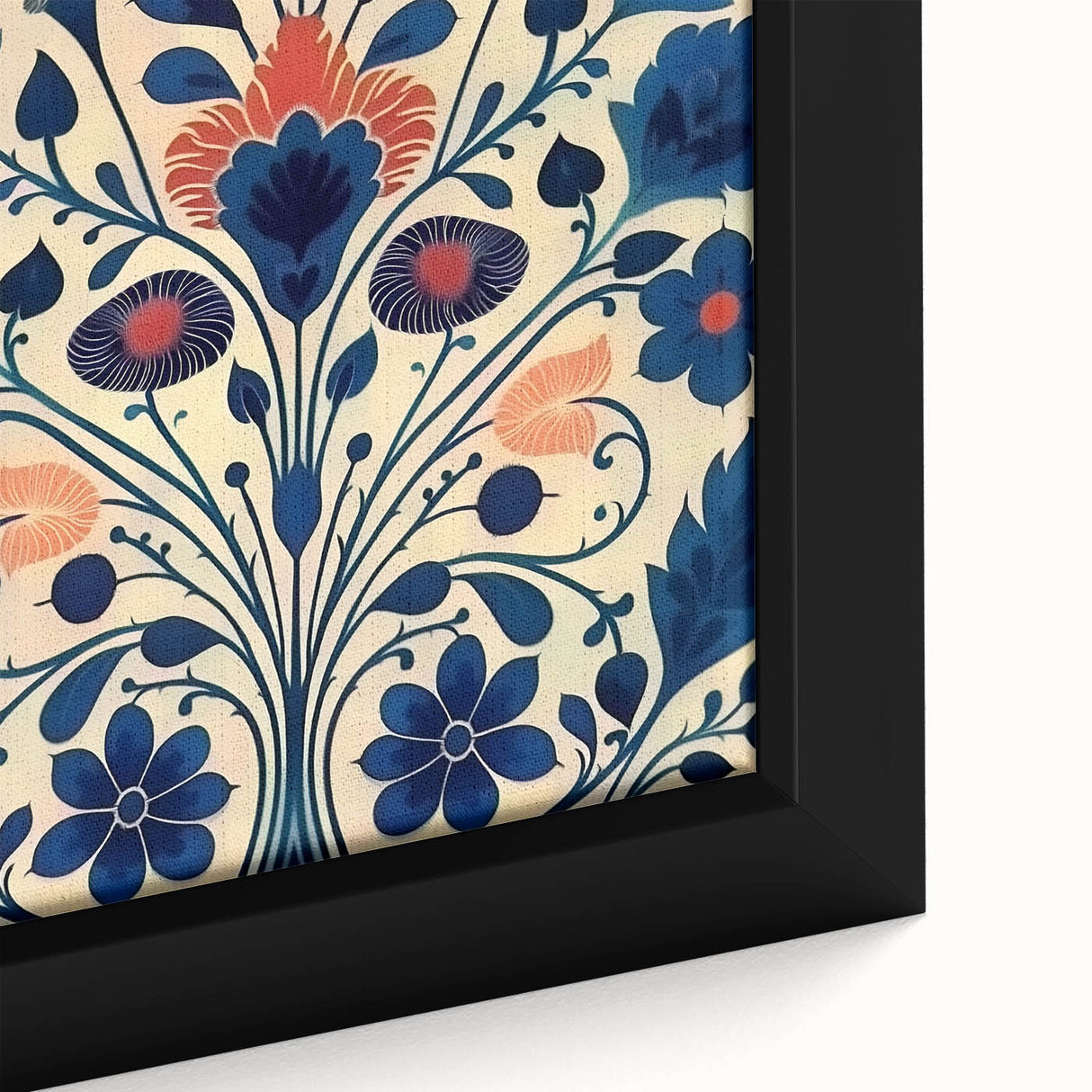 Scandinavian Wall Decor | Elegant Blue Floral Nordic Art Print | Hygge