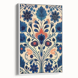Scandinavian Wall Decor | Elegant Blue Floral Nordic Art Print | Hygge