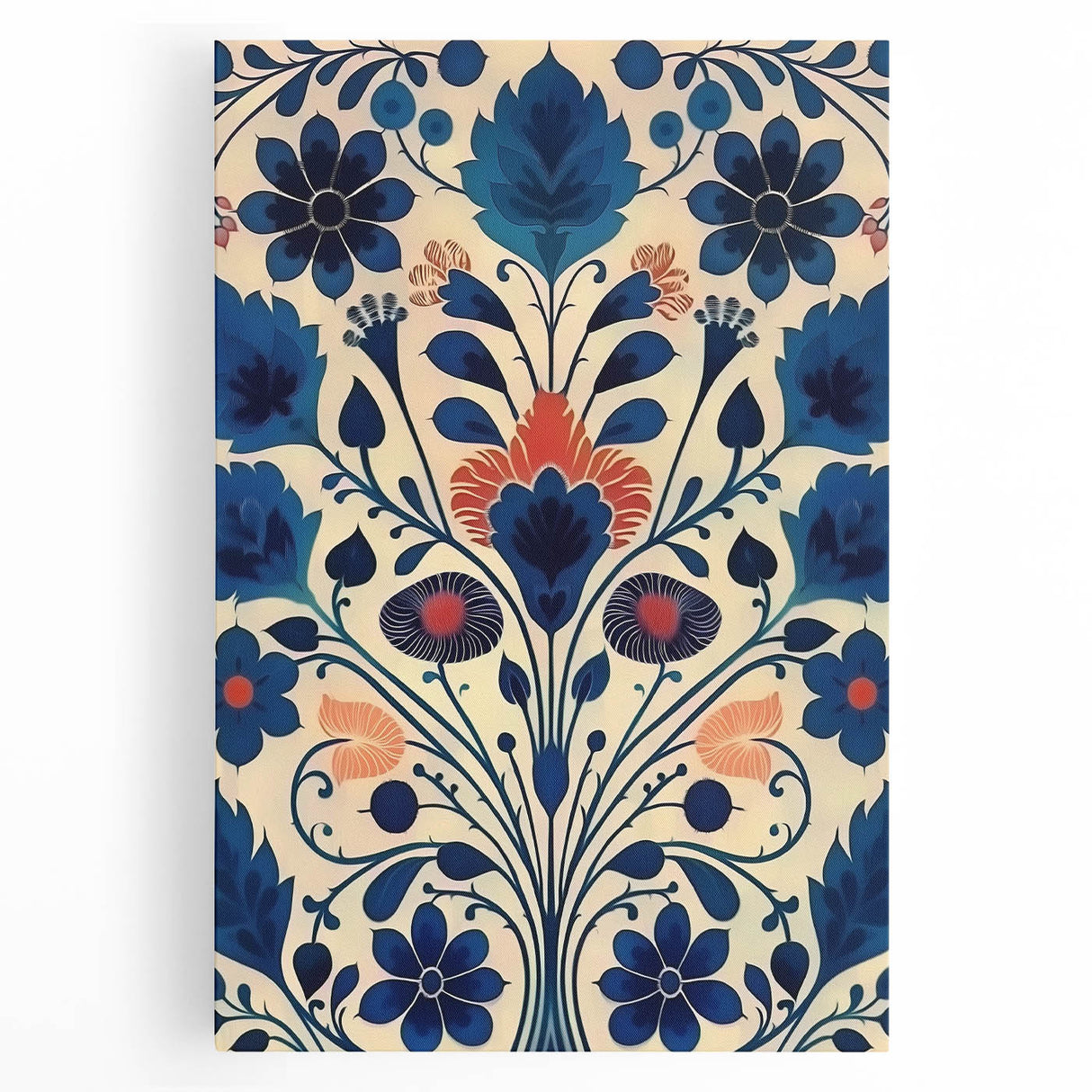 Scandinavian Wall Decor | Elegant Blue Floral Nordic Art Print | Hygge