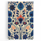 Scandinavian Wall Decor | Elegant Blue Floral Nordic Art Print | Hygge