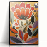 Scandinavian Wall Decor | Vibrant Floral Nordic Art Print | Hygge Style