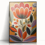 Scandinavian Wall Decor | Vibrant Floral Nordic Art Print | Hygge Style