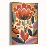 Scandinavian Wall Decor | Vibrant Floral Nordic Art Print | Hygge Style