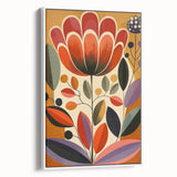 Scandinavian Wall Decor | Vibrant Floral Nordic Art Print | Hygge Style