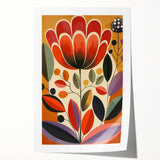 Scandinavian Wall Decor | Vibrant Floral Nordic Art Print | Hygge Style