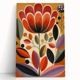 Scandinavian Wall Decor | Vibrant Floral Nordic Art Print | Hygge Style