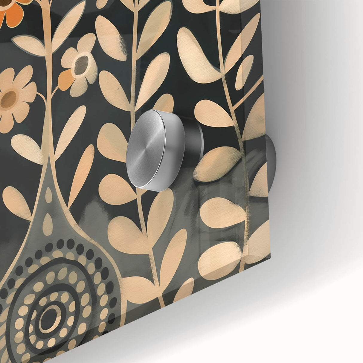 Scandinavian Wall Art | Beige and Orange Nordic Bird Art Print | Hygge