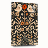 Scandinavian Wall Art | Beige and Orange Nordic Bird Art Print | Hygge