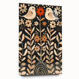 Scandinavian Wall Art | Beige and Orange Nordic Bird Art Print | Hygge