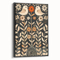 Scandinavian Wall Art | Beige and Orange Nordic Bird Art Print | Hygge