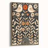 Scandinavian Wall Art | Beige and Orange Nordic Bird Art Print | Hygge