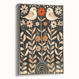 Scandinavian Wall Art | Beige and Orange Nordic Bird Art Print | Hygge