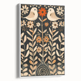 Scandinavian Wall Art | Beige and Orange Nordic Bird Art Print | Hygge