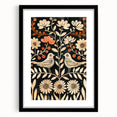 Scandinavian Wall Art | Nordic Beige and Peach Bird Print | Hygge Style