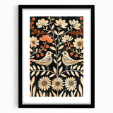 Scandinavian Wall Art | Nordic Beige and Peach Bird Print | Hygge Style
