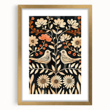 Scandinavian Wall Art | Nordic Beige and Peach Bird Print | Hygge Style