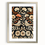 Scandinavian Wall Art | Nordic Beige and Peach Bird Print | Hygge Style