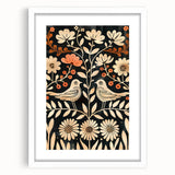 Scandinavian Wall Art | Nordic Beige and Peach Bird Print | Hygge Style