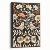 Scandinavian Wall Art | Nordic Beige and Peach Bird Print | Hygge Style