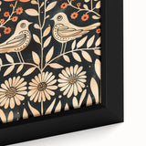 Scandinavian Wall Art | Nordic Beige and Peach Bird Print | Hygge Style