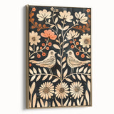 Scandinavian Wall Art | Nordic Beige and Peach Bird Print | Hygge Style
