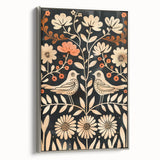 Scandinavian Wall Art | Nordic Beige and Peach Bird Print | Hygge Style
