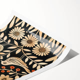 Scandinavian Wall Art | Nordic Beige and Peach Bird Print | Hygge Style