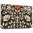 Scandinavian Wall Decor | Elegant Beige and Red Floral Art | Hygge Style