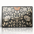 Scandinavian Wall Decor | Elegant Beige and Red Floral Art | Hygge Style