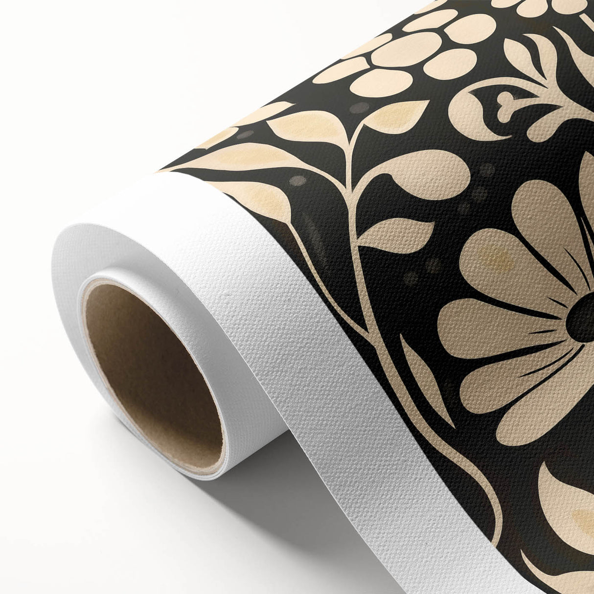 Scandinavian Wall Decor | Elegant Beige and Red Floral Art | Hygge Style