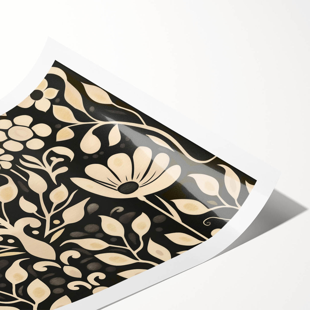Scandinavian Wall Decor | Elegant Beige and Red Floral Art | Hygge Style