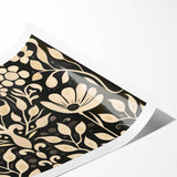 Scandinavian Wall Decor | Elegant Beige and Red Floral Art | Hygge Style