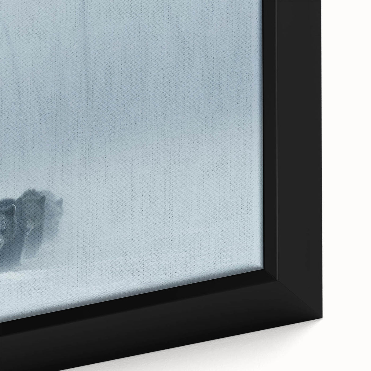 Close-up of a framed canvas wall art featuring a striking black bear design, showcasing intricate details and vibrant colors, perfect for nature enthusiasts' decor.