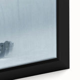 Close-up of a framed canvas wall art featuring a striking black bear design, showcasing intricate details and vibrant colors, perfect for nature enthusiasts' decor.