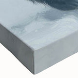 Close-up of a stretched canvas featuring a striking black bear design, showcasing intricate details and rich colors, ideal for enhancing wildlife-themed decor.